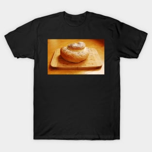 White Swirl Bread Loaf T-Shirt